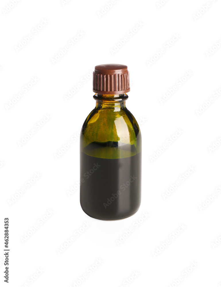 Bottle of brilliant green isolated on white Bottle of brilliant green isolated on white