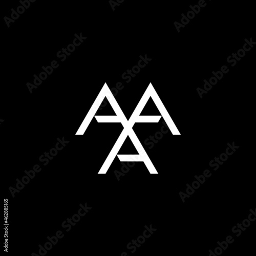 Creative elegant curve line vector logo type. AAA letter Monogram luxury linear creative