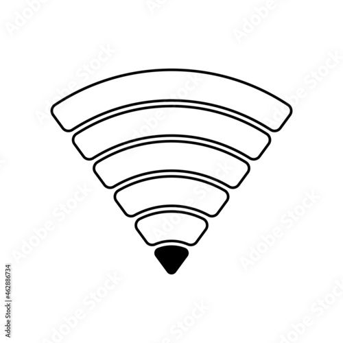 Minimal black and white icon design for your app, website, layout. Isolated image. Vector illustration.