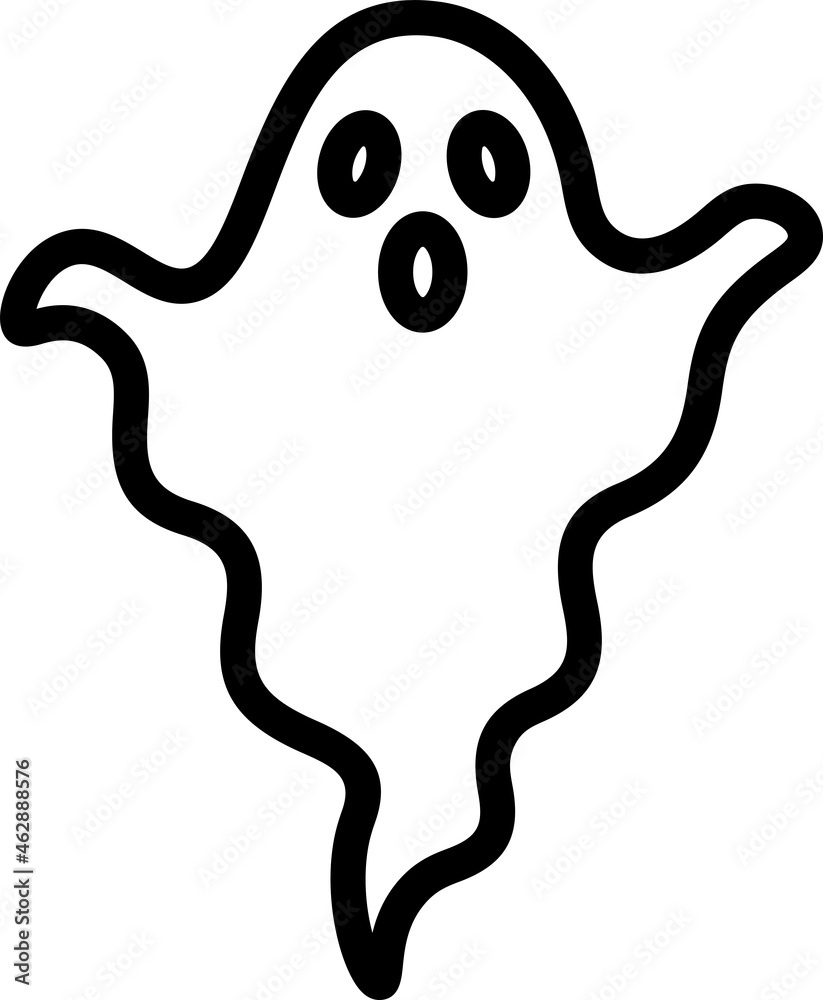 Creepy scary ghost halloween icon Creepy scary ghost halloween icon