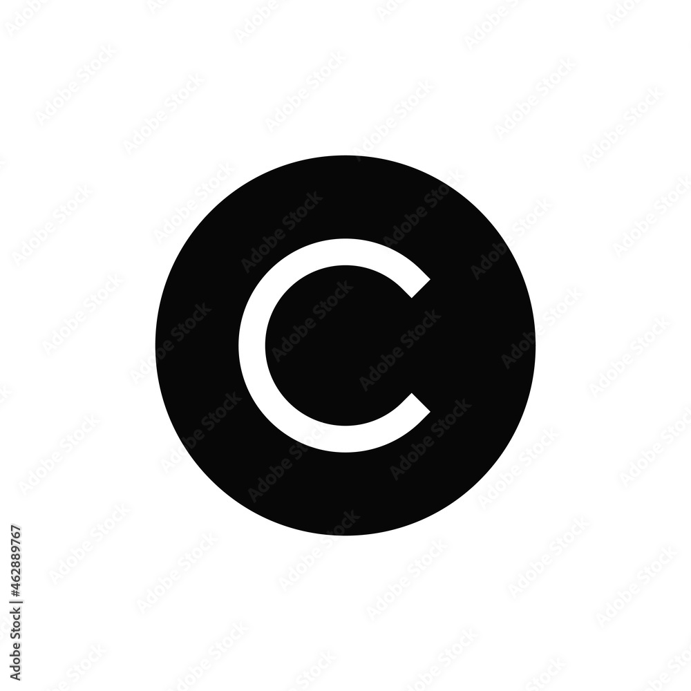 Copyright icon vector. Copyright sign