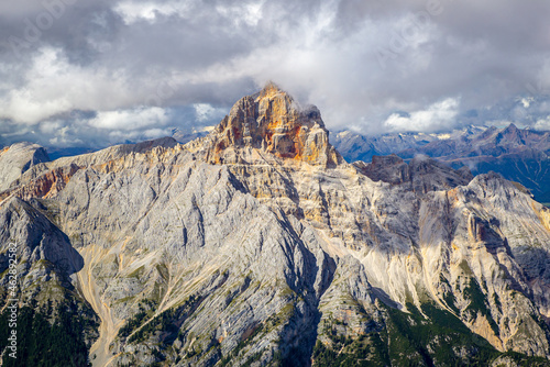 View from via ferrata Ivano Dibona  Dolomites  Italy