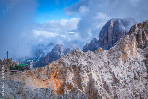 View from via ferrata Ivano Dibona, Dolomites, Italy