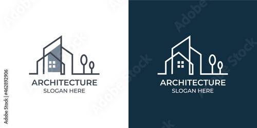minimalist and modern architectural logo set