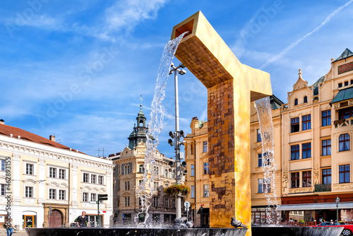 Obraz na plátně Cityscape Pilsen, Czech republic. Altstadt von Pilsen, Tschechien