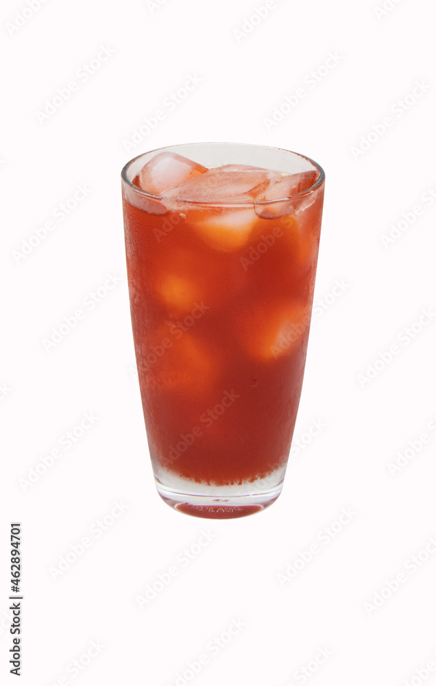 Tea lemon cocktail cola with ice on tall glass. This refreshing summer drink with a sweet and sour taste is popular all over the world. Isolated on white background. Tea lemon cocktail cola with ice on tall glass. This refreshing summer drink with a sweet and sour taste is popular all over the world. Isolated on white background.