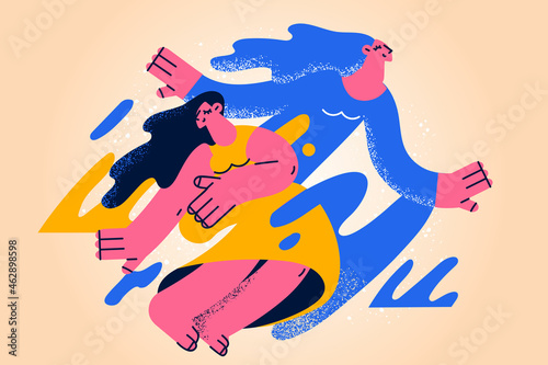 Inner freedom and happiness concept.