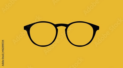 Vector isolated Illustration of a Glasses Frame. Isolated editable illustration