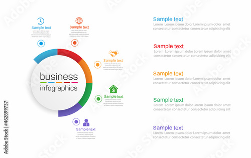 Business infographic template. Can be used for workflow layout, diagram, annual report, web design