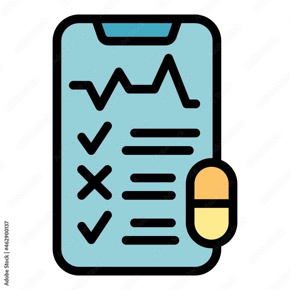 Medical referral icon. Outline medical referral vector icon color flat isolated Medical referral icon. Outline medical referral vector icon color flat isolated