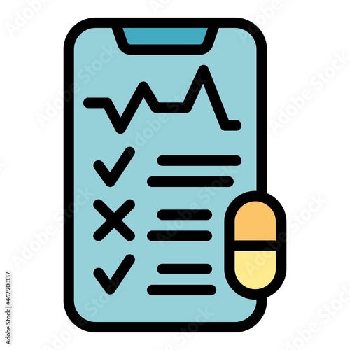 Medical referral icon. Outline medical referral vector icon color flat isolated © ylivdesign