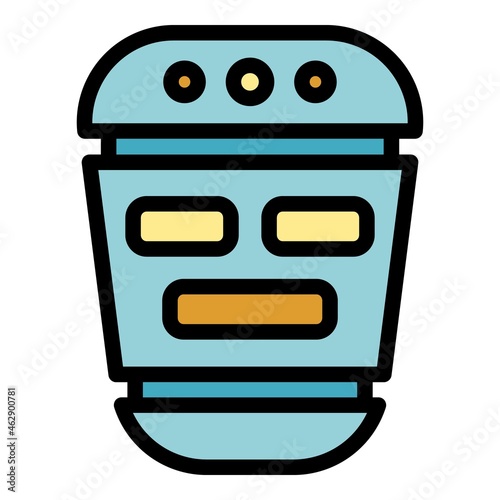 Smart vehicle key icon. Outline smart vehicle key vector icon color flat isolated