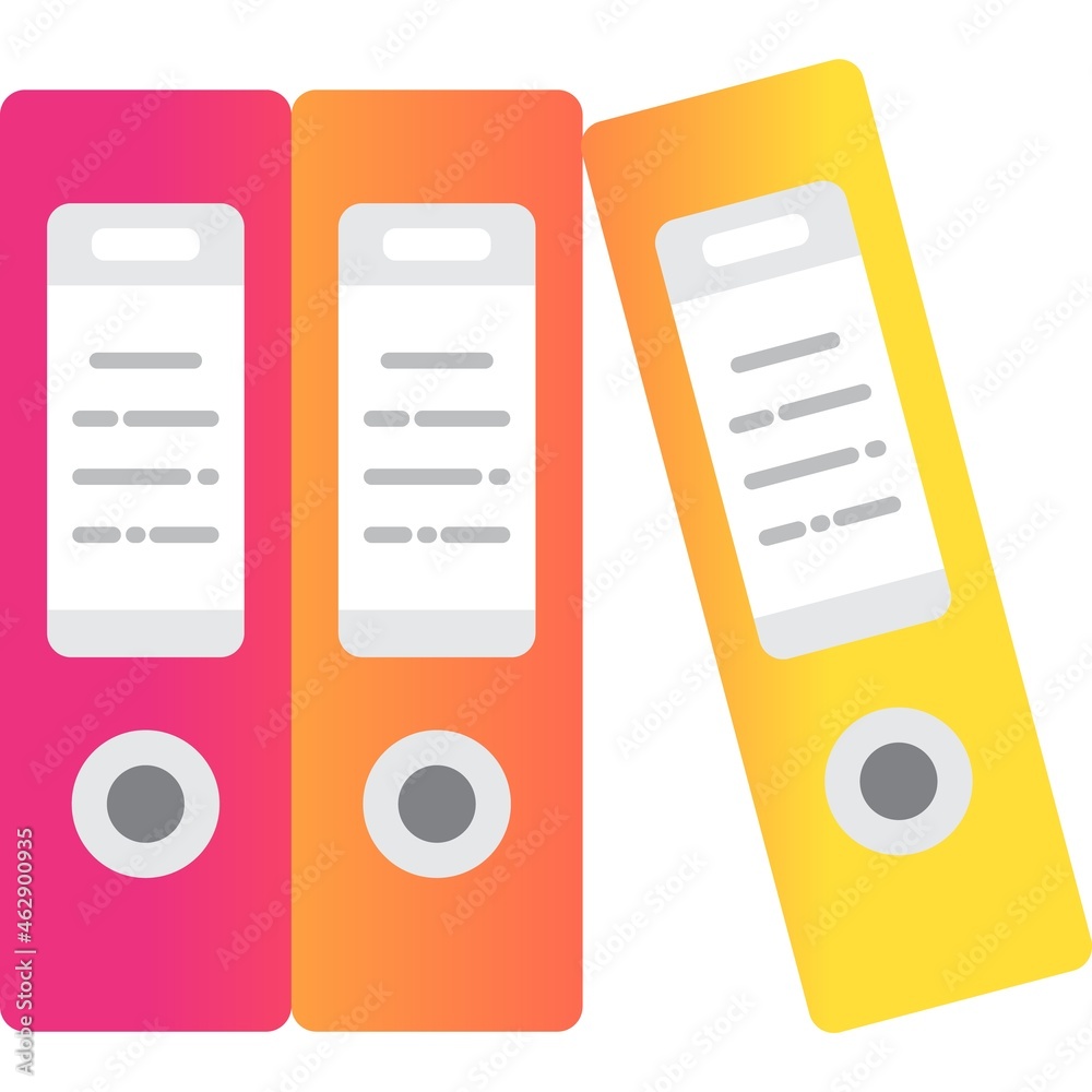Document office document folder icon flat vector Document office document folder icon flat vector