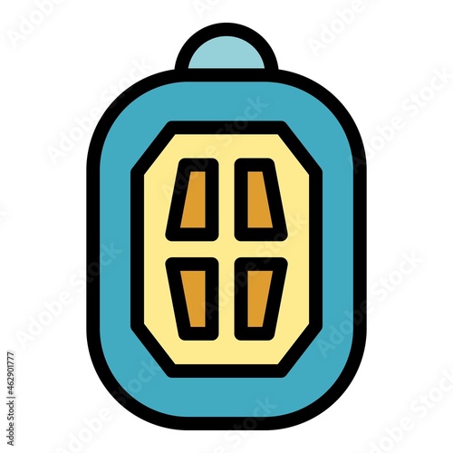 Security car keyless icon. Outline security car keyless vector icon color flat isolated