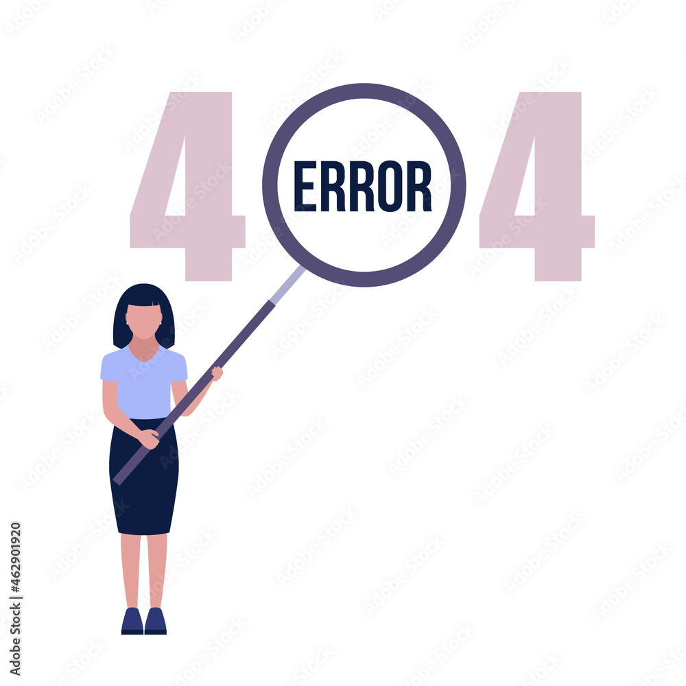 Website 404 error concept