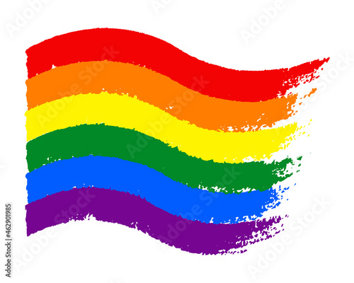Pride Month celebrated in the month of June. Lesbian  Gay  Bisexual  Transgender and Queer  LGBTQ . Vector rainbow LGBT curve flag Design for sticker  card  poster  banner  tattoo  t-shirt  or logo.