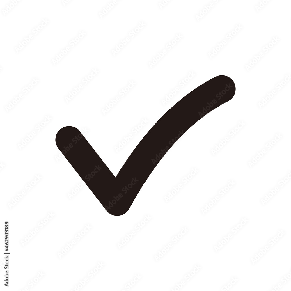 Check mark icon vector illustration sign Check mark icon vector illustration sign