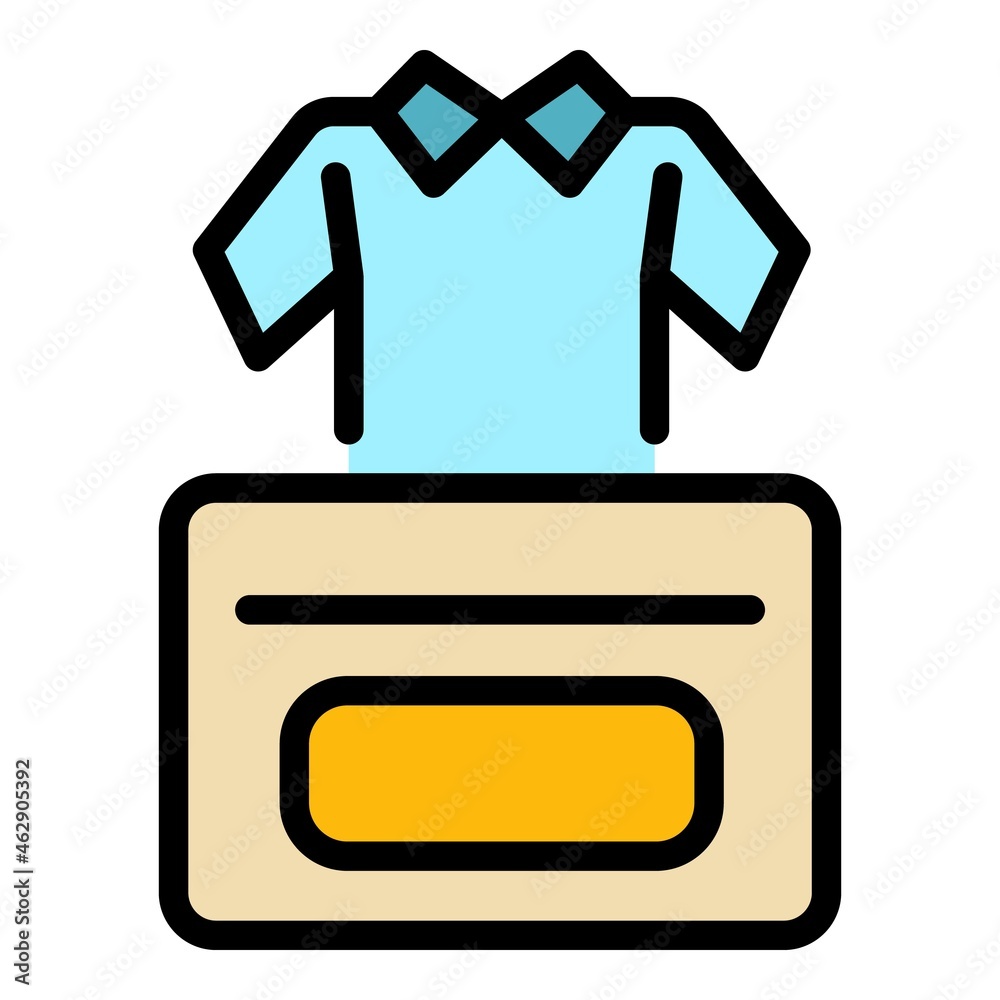 Donation aid box icon. Outline donation aid box vector icon color flat isolated Donation aid box icon. Outline donation aid box vector icon color flat isolated
