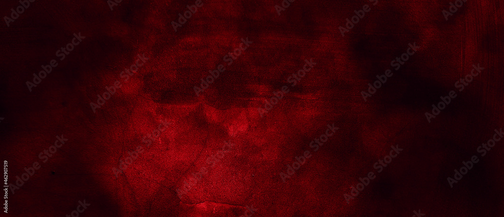 Scary Red and black horror background. Dark grunge red concrete