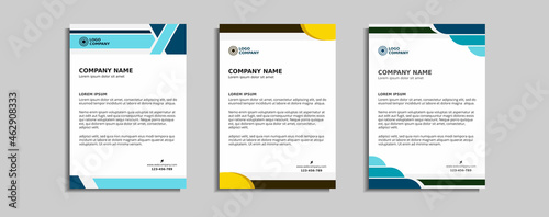  modern corporate letterhead template design