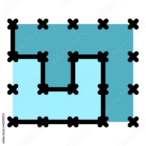 Confidential cipher icon. Outline confidential cipher vector icon color flat isolated