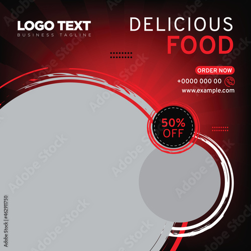 Delicious Food Social media post banner