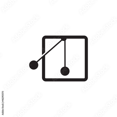 Black simple pendulum business company logo design