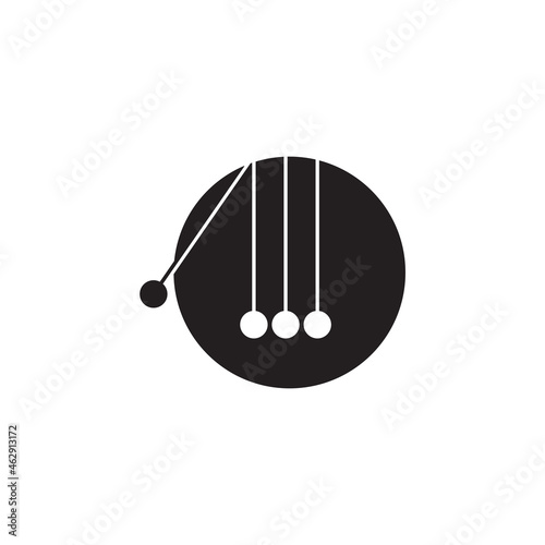 Black simple pendulum business company logo design
