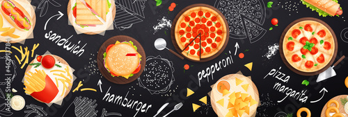 Fast Food Seamless Pattern