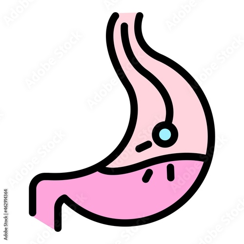 Endoscopy diagnosis icon. Outline endoscopy diagnosis vector icon color flat isolated
