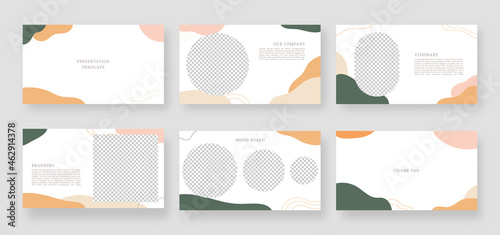 Modern presentation templates. Business presentation template and page layout design. Vector illustration.