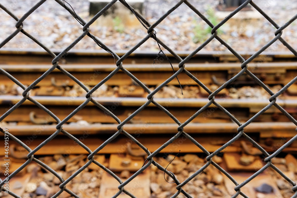 Naklejka premium metal fence