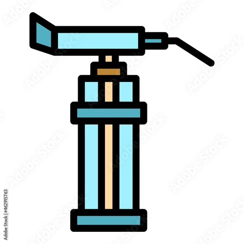 Sealant pistol icon. Outline sealant pistol vector icon color flat isolated