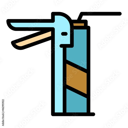 Sealant icon. Outline sealant vector icon color flat isolated