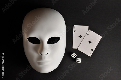 Card sharper, playing dice and playing cards