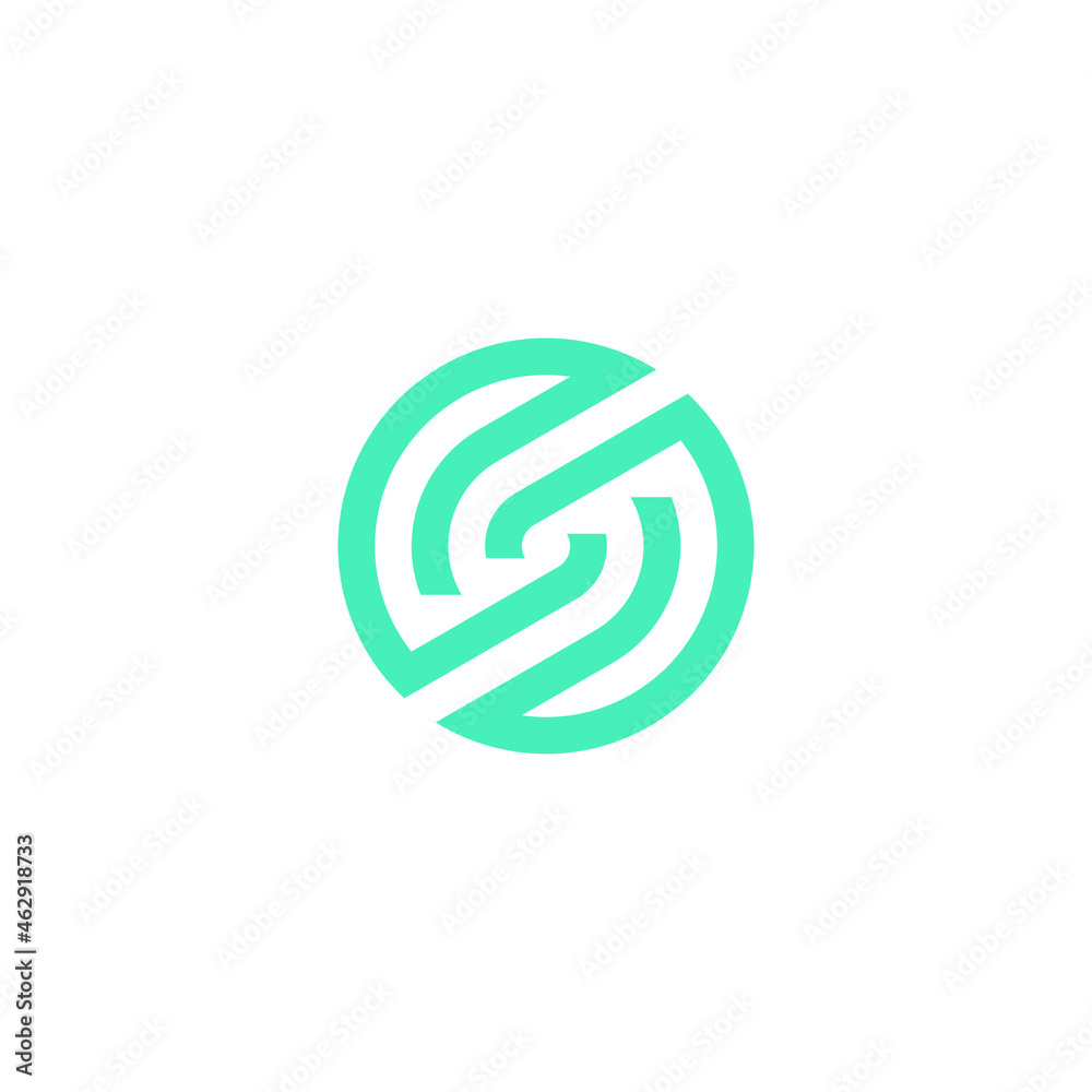 Modern stylish creative trendy circular shaped sports brands black and white color SS S initial based letter icon logo. Modern stylish creative trendy circular shaped sports brands black and white color SS S initial based letter icon logo.