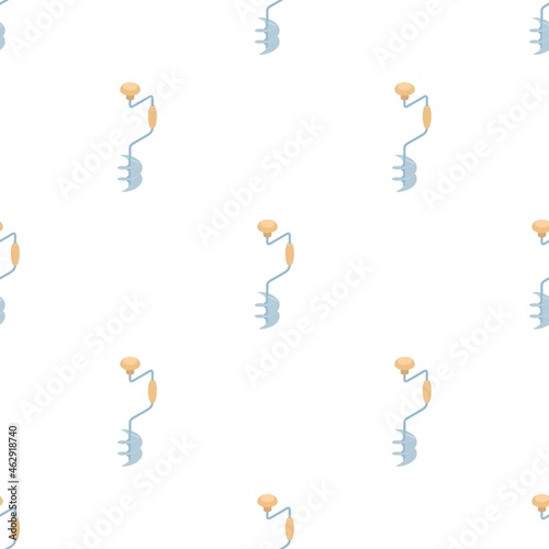 Ice screws for winter fishing pattern seamless background texture repeat wallpaper geometric vector