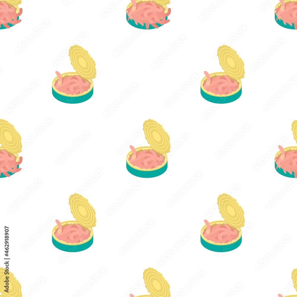 Can of earthworm pattern seamless background texture repeat wallpaper geometric vector