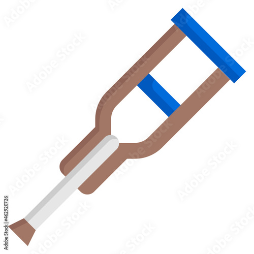 CRUTCHES flat icon,linear,outline,graphic,illustration