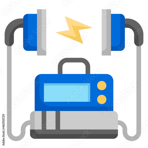 DEFIBRILLATION flat icon,linear,outline,graphic,illustration