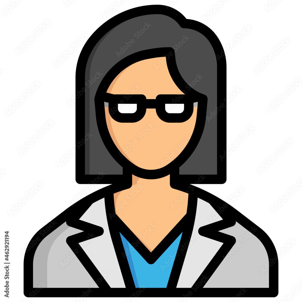DORTOR WOMAN filled outline icon,linear,outline,graphic,illustration DORTOR WOMAN filled outline icon,linear,outline,graphic,illustration