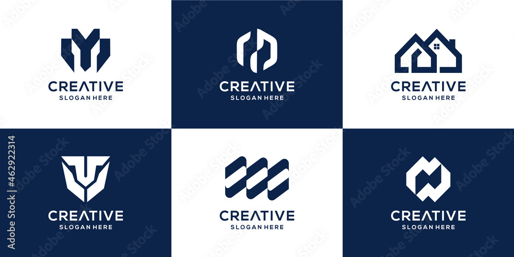 Set of abstract creative logo design inspiration