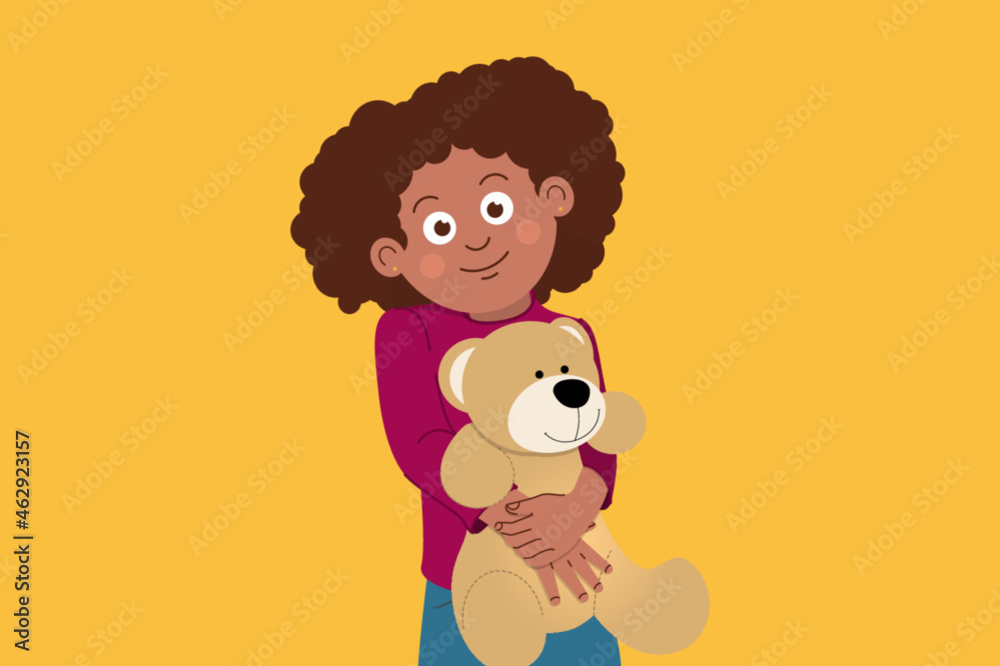 child with teddy bear