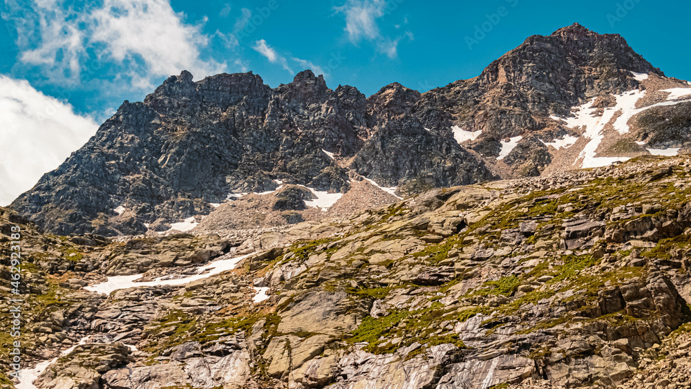 Beautiful alpine summer view at the famous Moelltaler Gletscher, Kaernten, Austria