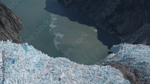 Aerial of Northwestern Glacier in Kenai Fjords National Park, Alaska
