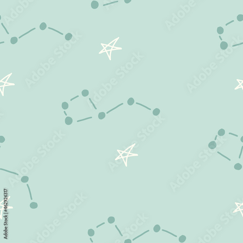 Vector constellations background, sky map, constellations, stars pattern, andromeda,lacerta, cygnus, lyra, hercules, draco, bootes, camelopardalis, perseus, triangulum, cassiopeia, cepheus