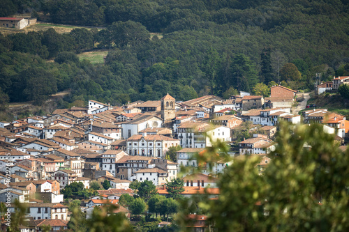 Candelario, in the province of Salamanca during a sunny summer day photo