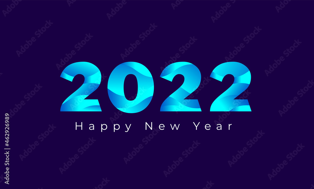 2022 Happy New Year. Happy New Year 2022 Background Template. Calendar header 2022 number on colorful abstract vector design. Happy New Year 2022 text design for Brochure design, card, banner.