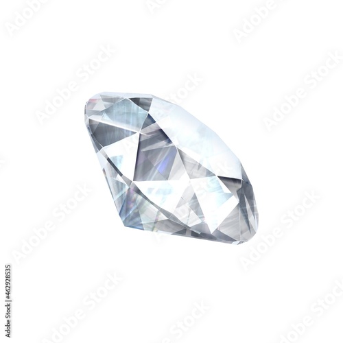 斜め上から見たブリリアントカットのダイヤモンド
