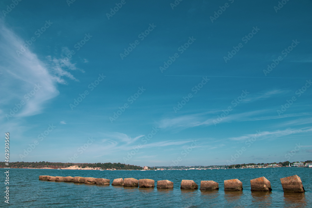 Fototapeta premium anti-tank defences in sea